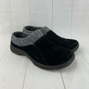Dansko Black Suede Clogs Size 40 USA 9.5-10